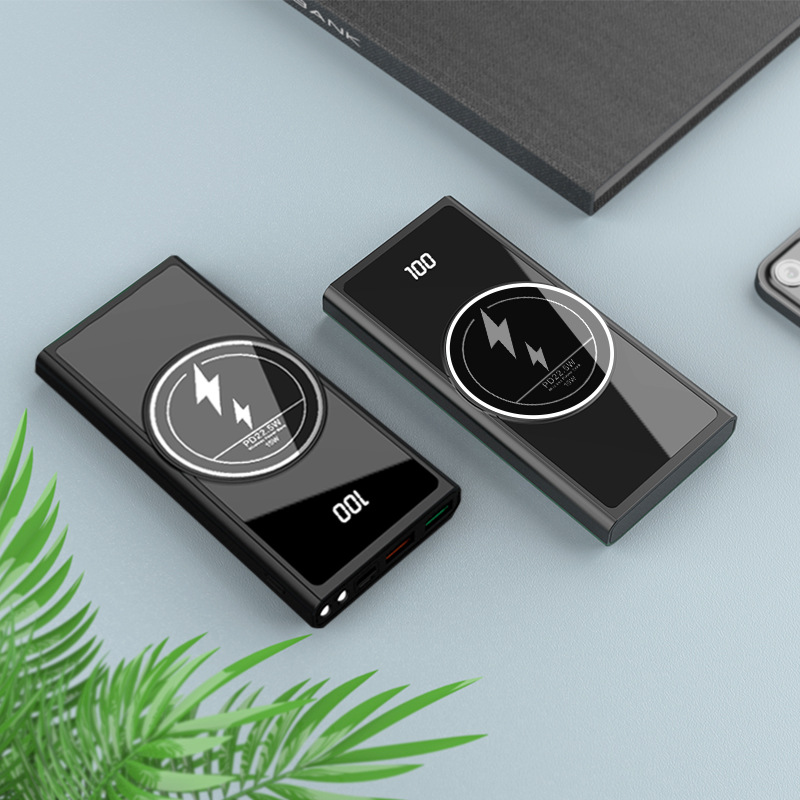 Color: black, style: magnetic type-20000mah, power:  - compatible with apple , 20000mah pd20w super fast charge for apple 12 power bank