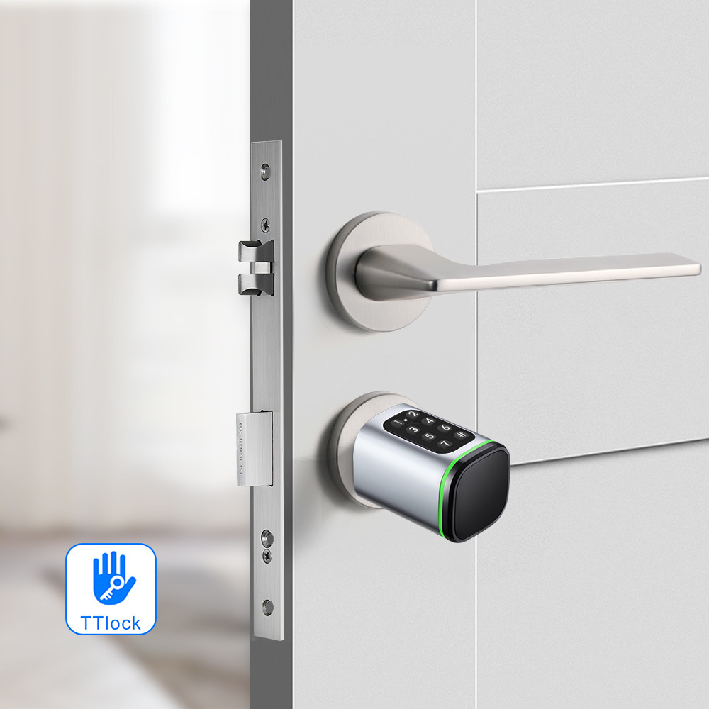 Password card smart lock cylinder graffiti through bluetooth unlock