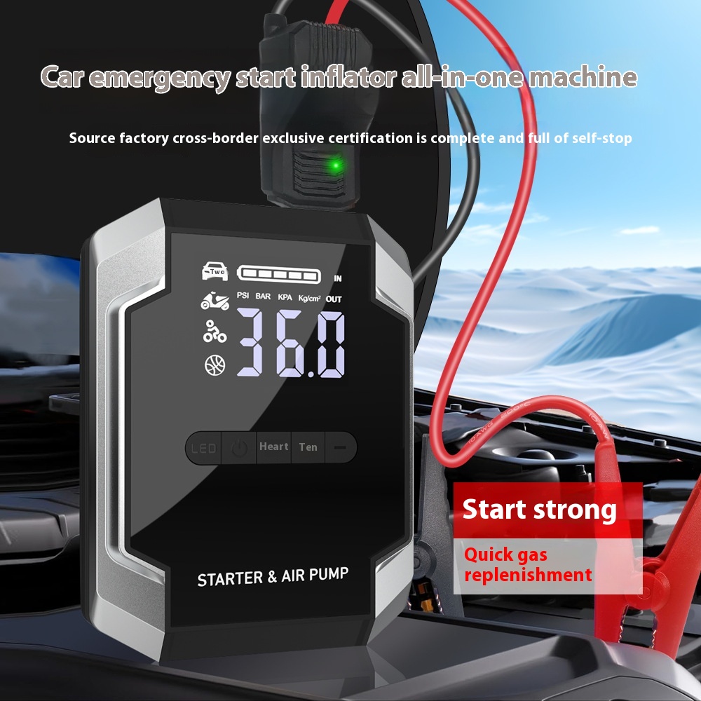 12v automobile emergency start power source inflatable