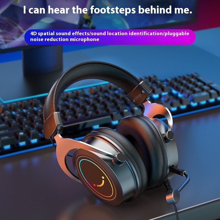 H3 head-mounted wired gaming headset for e-sports