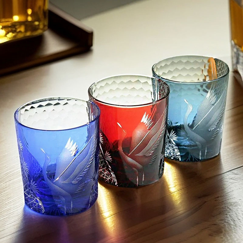 Cut crystal glass handmade