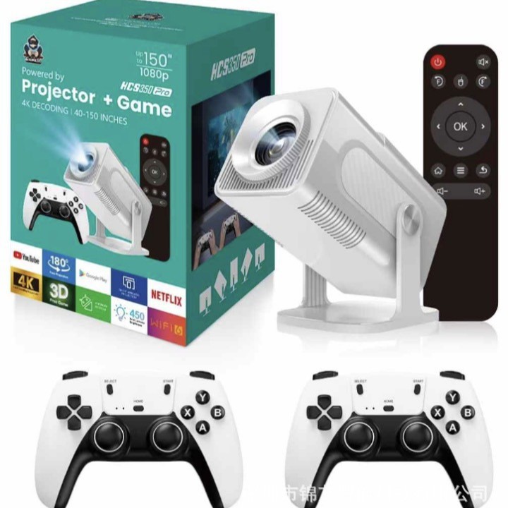Hcs350pro projection game machine 1080p 2-in-1 hd video 4k projector