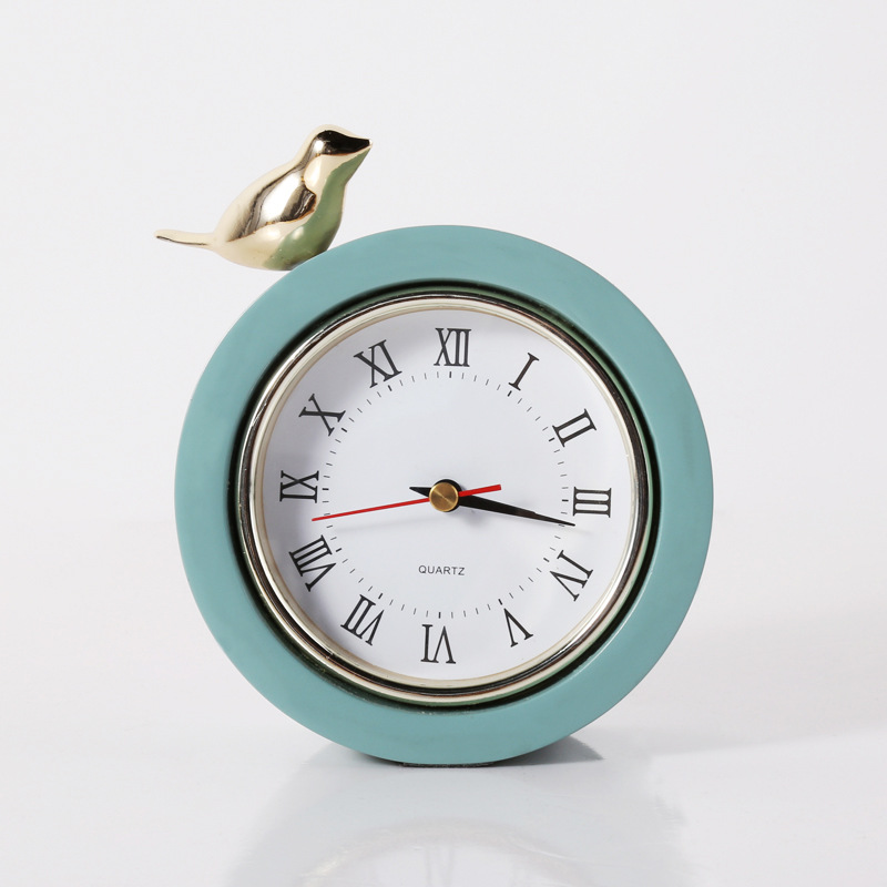 Bird paradise clock modern simple european style resin crafts