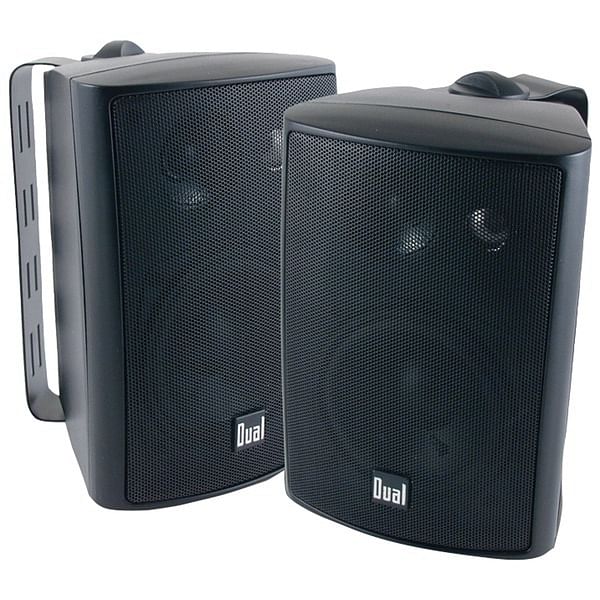 Dual lu47pb 4" 3-way indoor/outdoor speakers (black)
