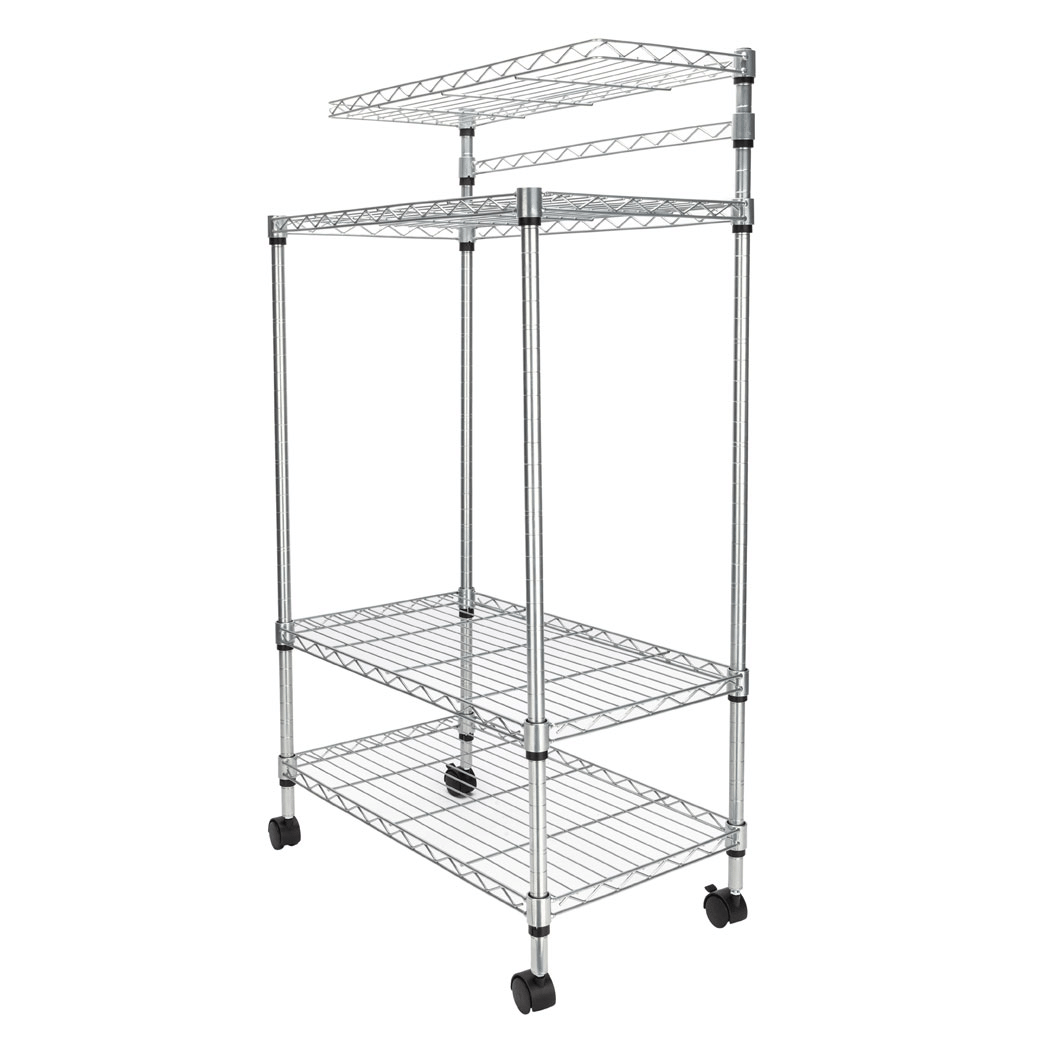 4 layer adjustable kitchen bakers rack shelf microwave oven stand storage cart