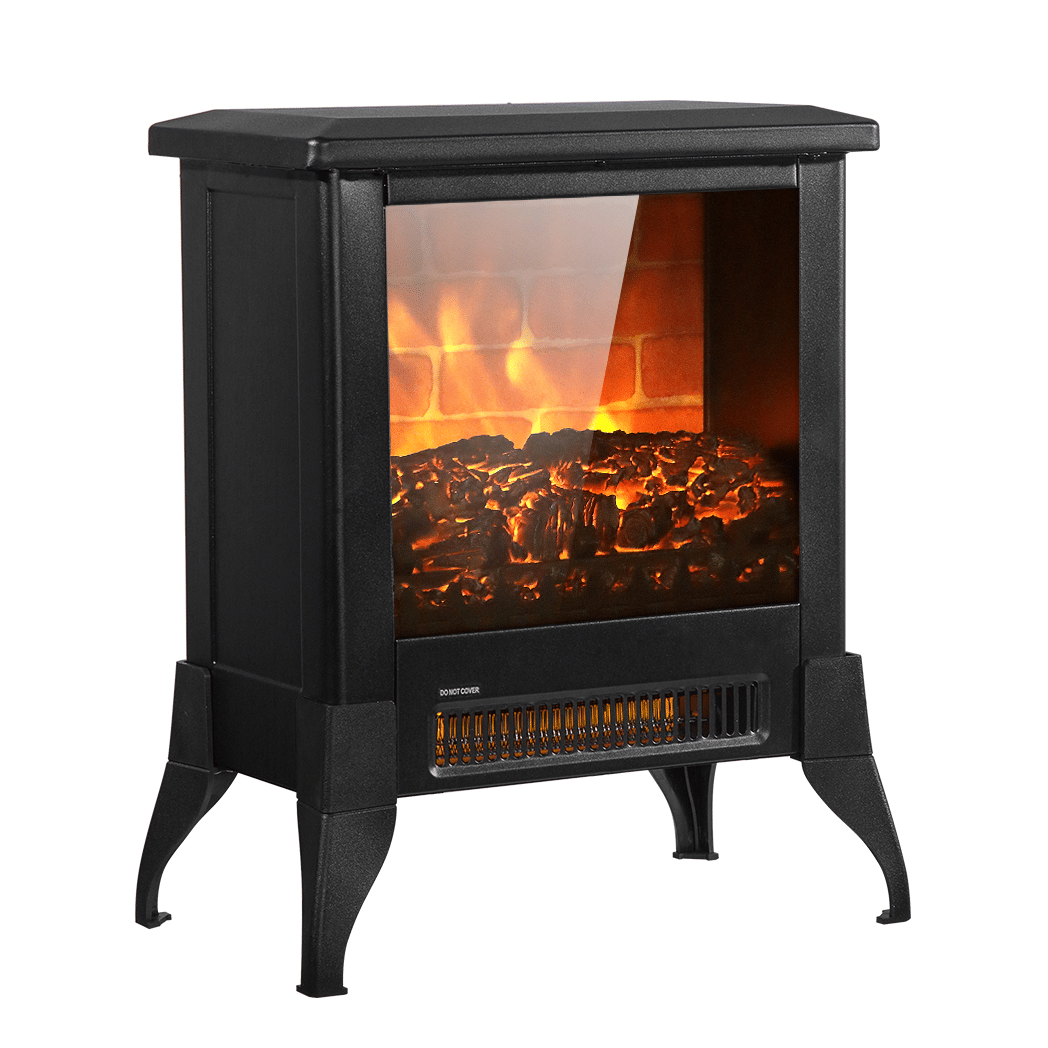 Sf512-14a 14 inch 1400w freestanding fireplace fake wood / single color / heating wire / one rocker flame switch button / one rocker heating switch button / one with ntc temperature control knob