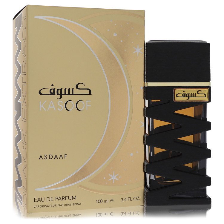 Lattafa asdaaf kasoof black extract by lattafa eau de parfum spray (unisex) 3.4 oz (men)