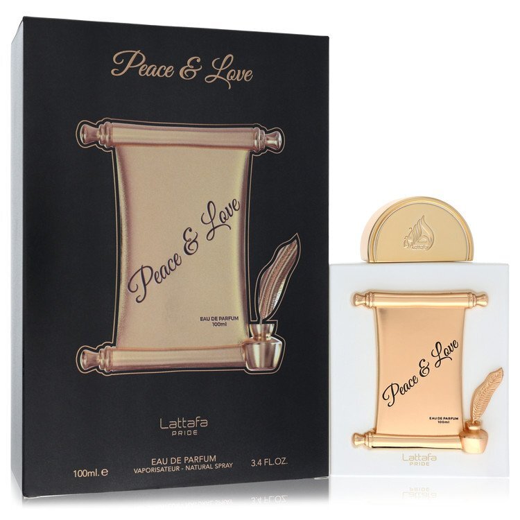 Lattafa peace & love by lattafa eau de parfum spray (unisex) 3.4 oz (men)
