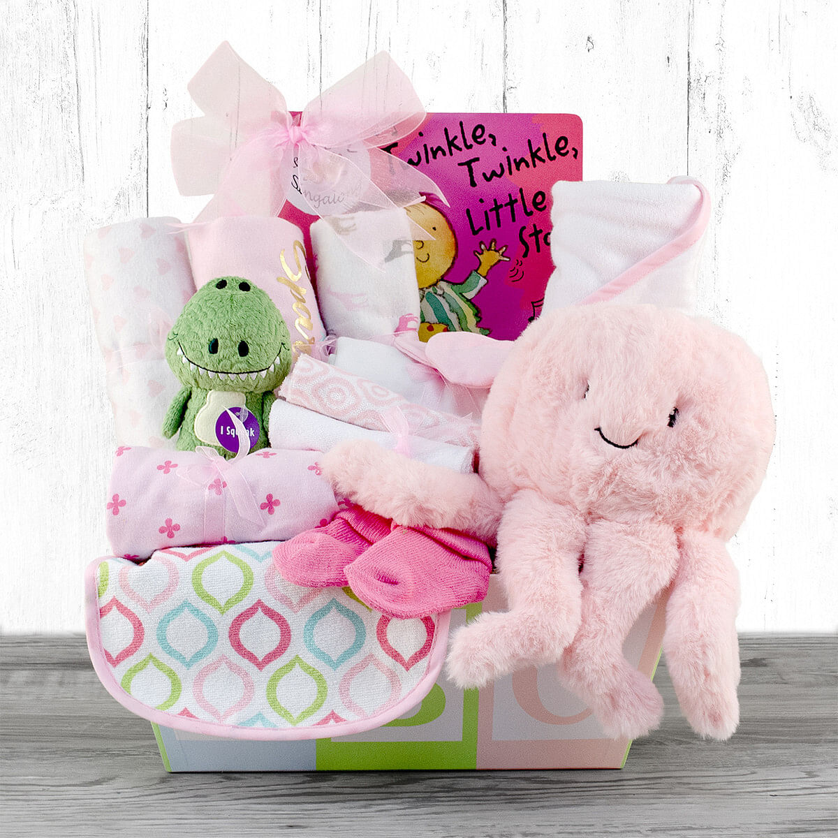 Twinkle, twinkle: baby girl gift basket